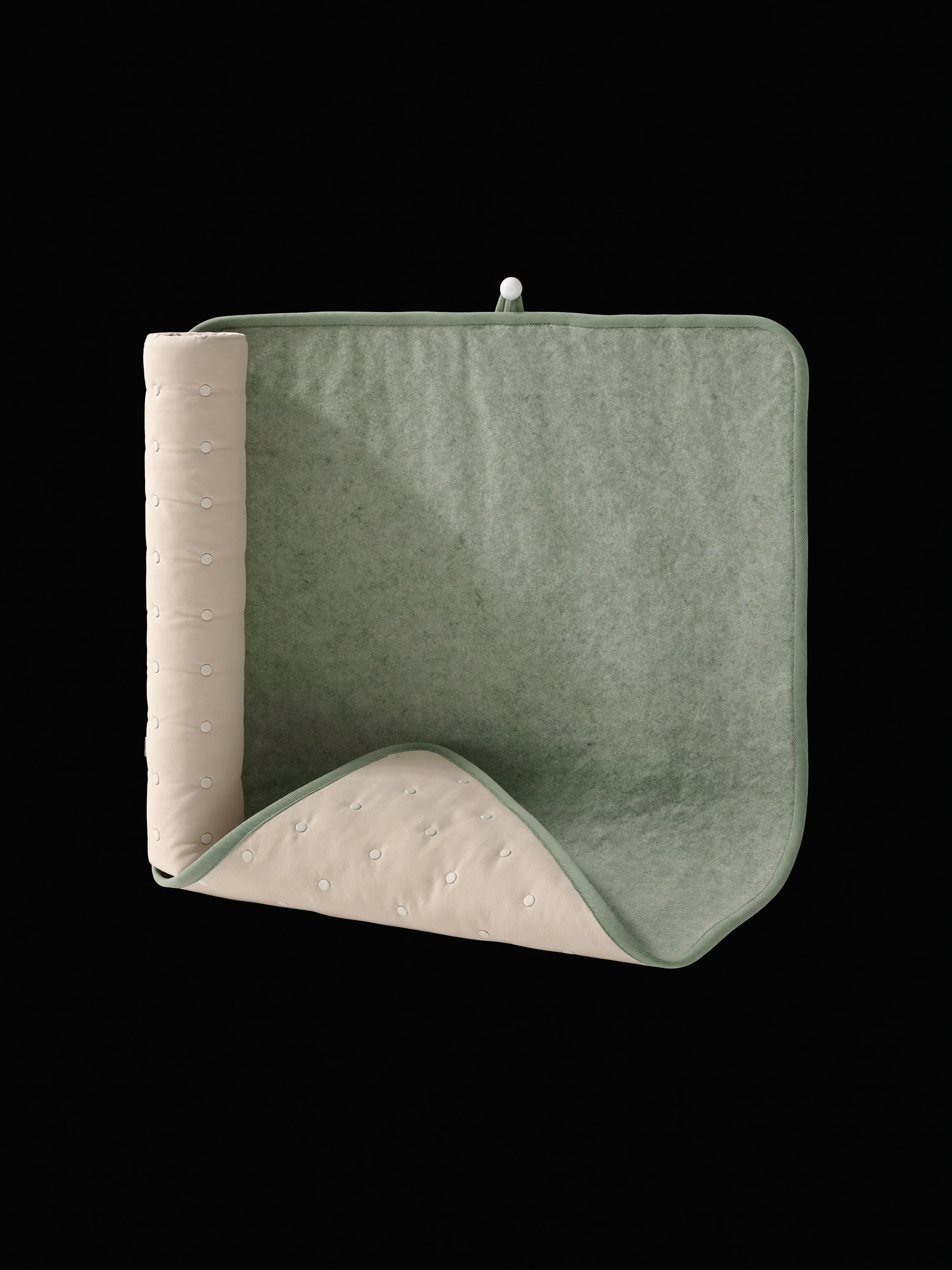 PLACEHOLDER (AI-generated) - Folded portable changing mat on cream
